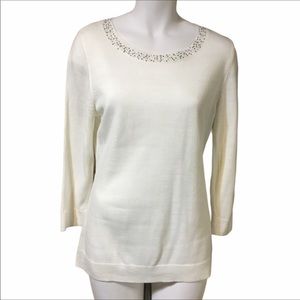 New York & Co. knit top with rhinestone neckline 💋